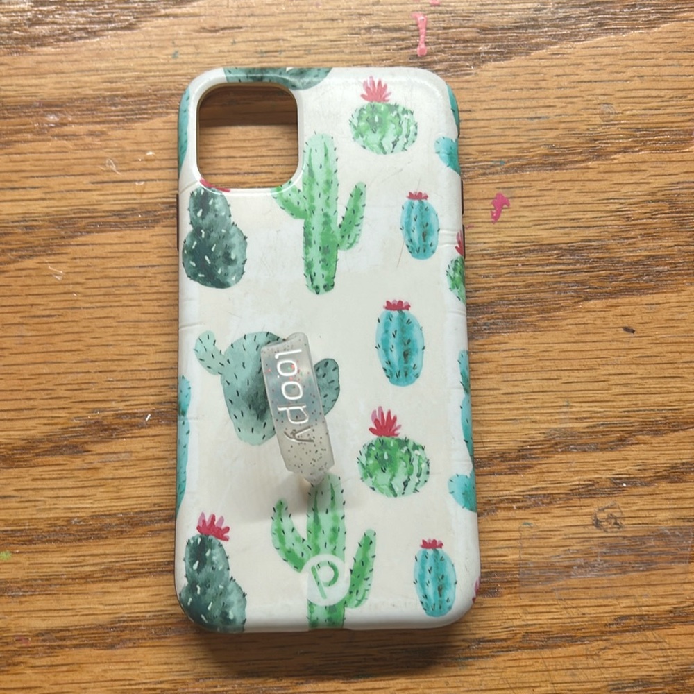 Loopy cactus Case with clear loop